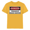 Warnschild: Danger! Venomous Snake Keeper! - Kids Premium Shirt