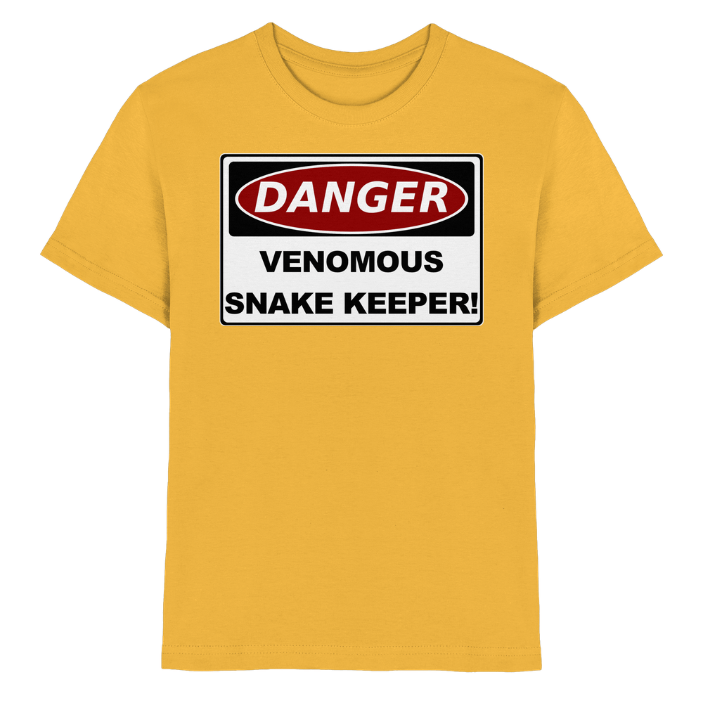 Warnschild: Danger! Venomous Snake Keeper! - Kids Premium Shirt – Bild 2