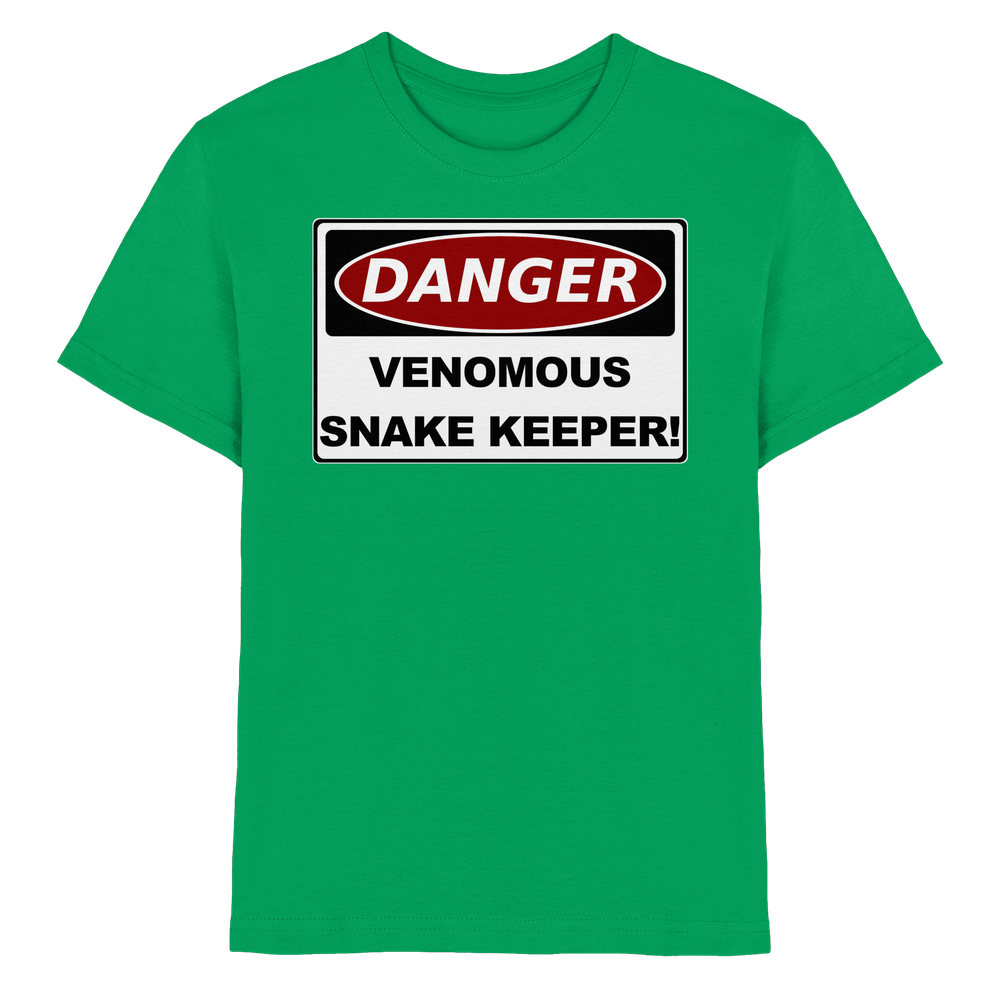 Warnschild: Danger! Venomous Snake Keeper! - Kids Premium Shirt – Bild 3