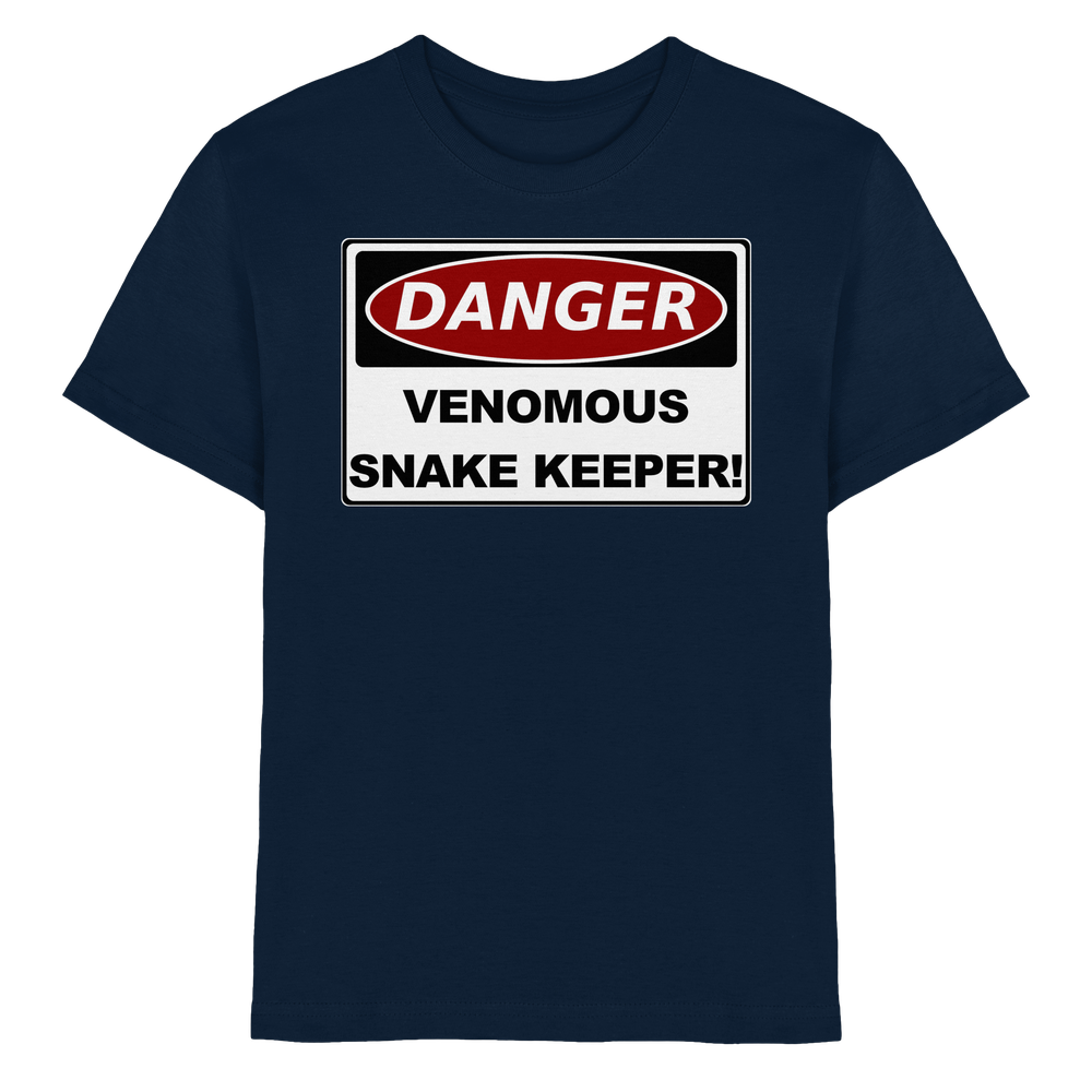 Warnschild: Danger! Venomous Snake Keeper! - Kids Premium Shirt – Bild 4