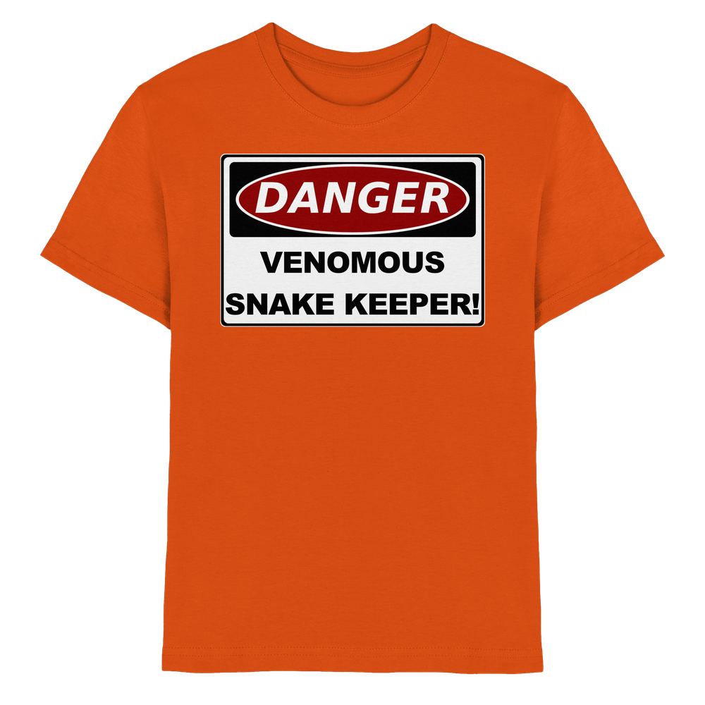 Warnschild: Danger! Venomous Snake Keeper! - Kids Premium Shirt – Bild 5