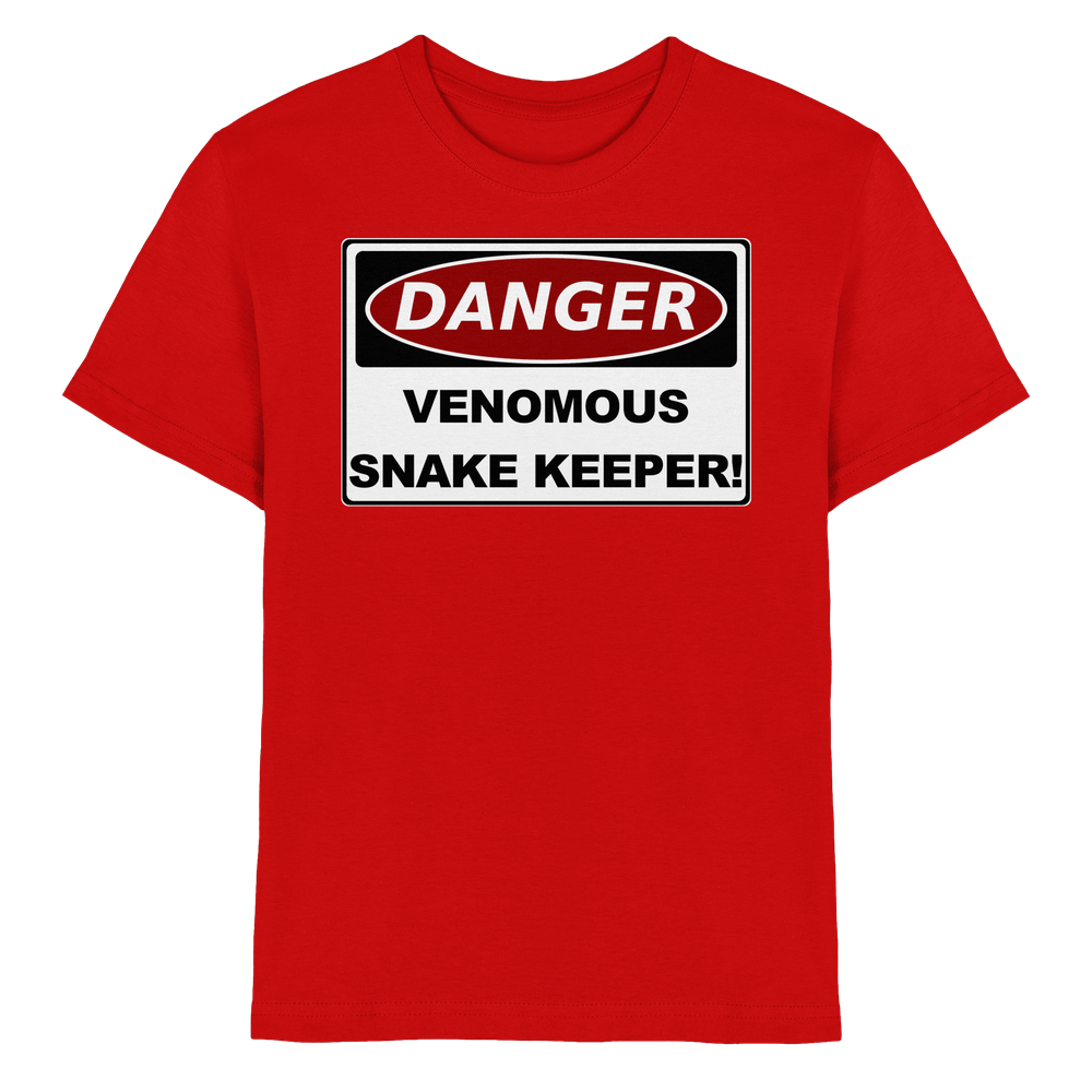 Warnschild: Danger! Venomous Snake Keeper! - Kids Premium Shirt – Bild 6