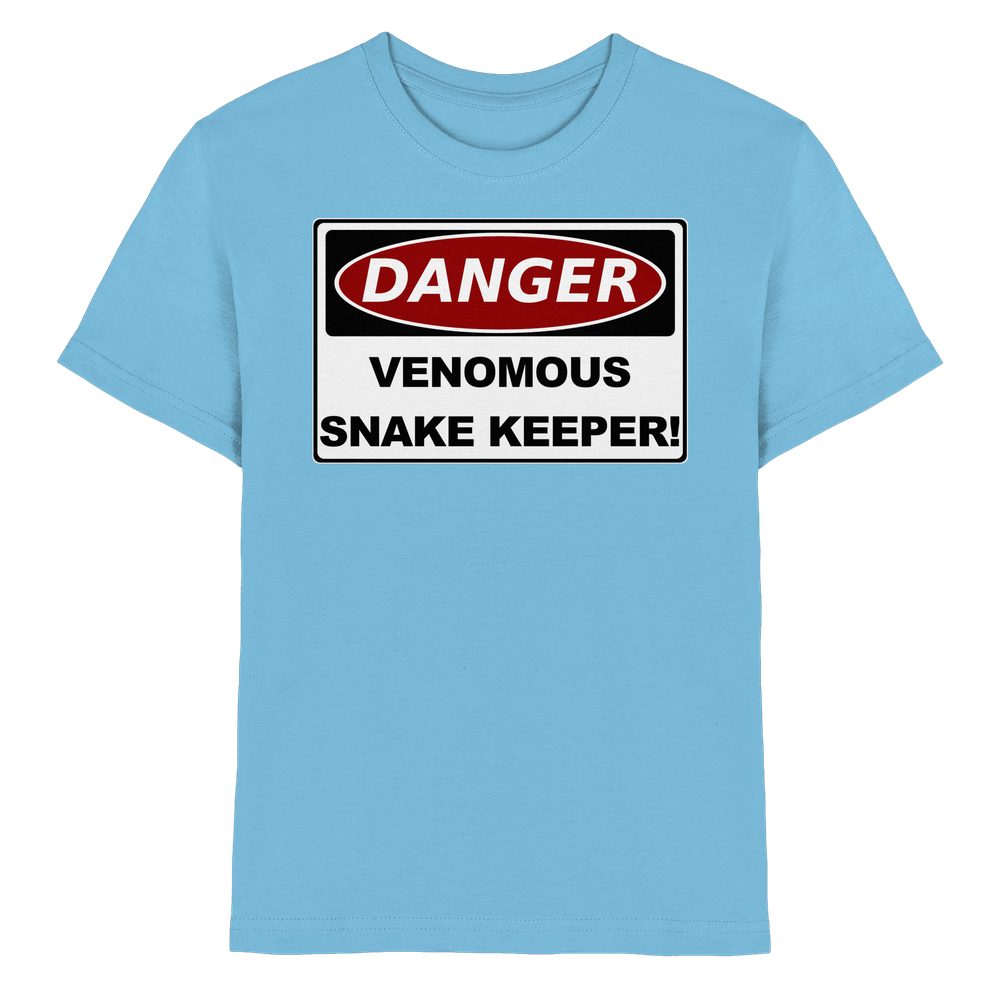 Warnschild: Danger! Venomous Snake Keeper! - Kids Premium Shirt – Bild 8