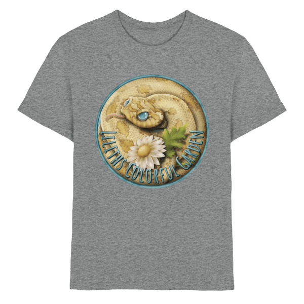 front-kids-premium-shirt-sports-grey-meliert-532-e6c0-1000x.png Liliths Colorful Garden Logo 'Yogi' - Kids Premium Shirt