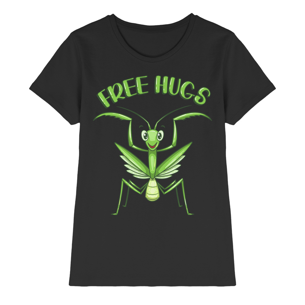 ‚Free Hugs‘ – Gottesanbeterin – Ladies Premium Shirt