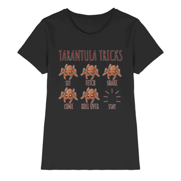 front-ladies-premium-shirt-black-640-fe9a-1000x.png Tarantula Tricks - Sitz, Platz, bleib! - Ladies Premium Shirt