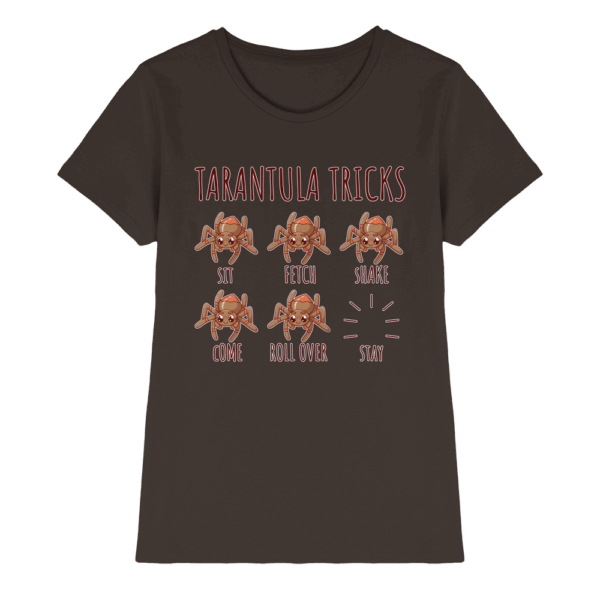 front-ladies-premium-shirt-brown-640-fe9a-1000x.png Tarantula Tricks - Sitz, Platz, bleib! - Ladies Premium Shirt