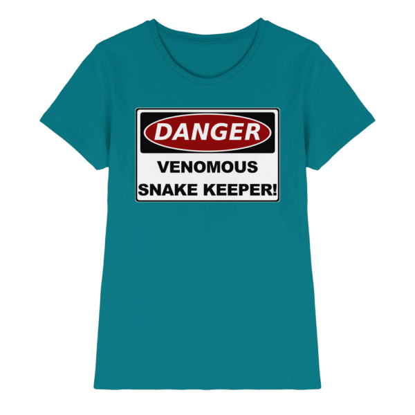 Warnschild: Danger! Venomous Snake Keeper! - Ladies Premium Shirt