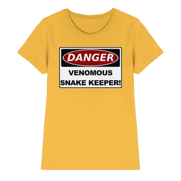 Warnschild: Danger! Venomous Snake Keeper! - Ladies Premium Shirt