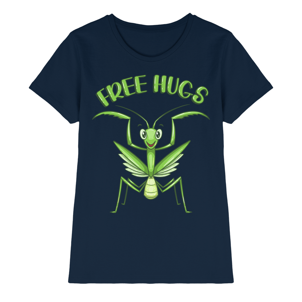 'Free Hugs' - Gottesanbeterin - Ladies Premium Shirt – Bild 3