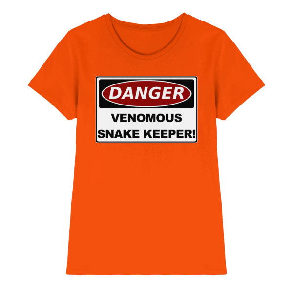 Warnschild: Danger! Venomous Snake Keeper! - Ladies Premium Shirt