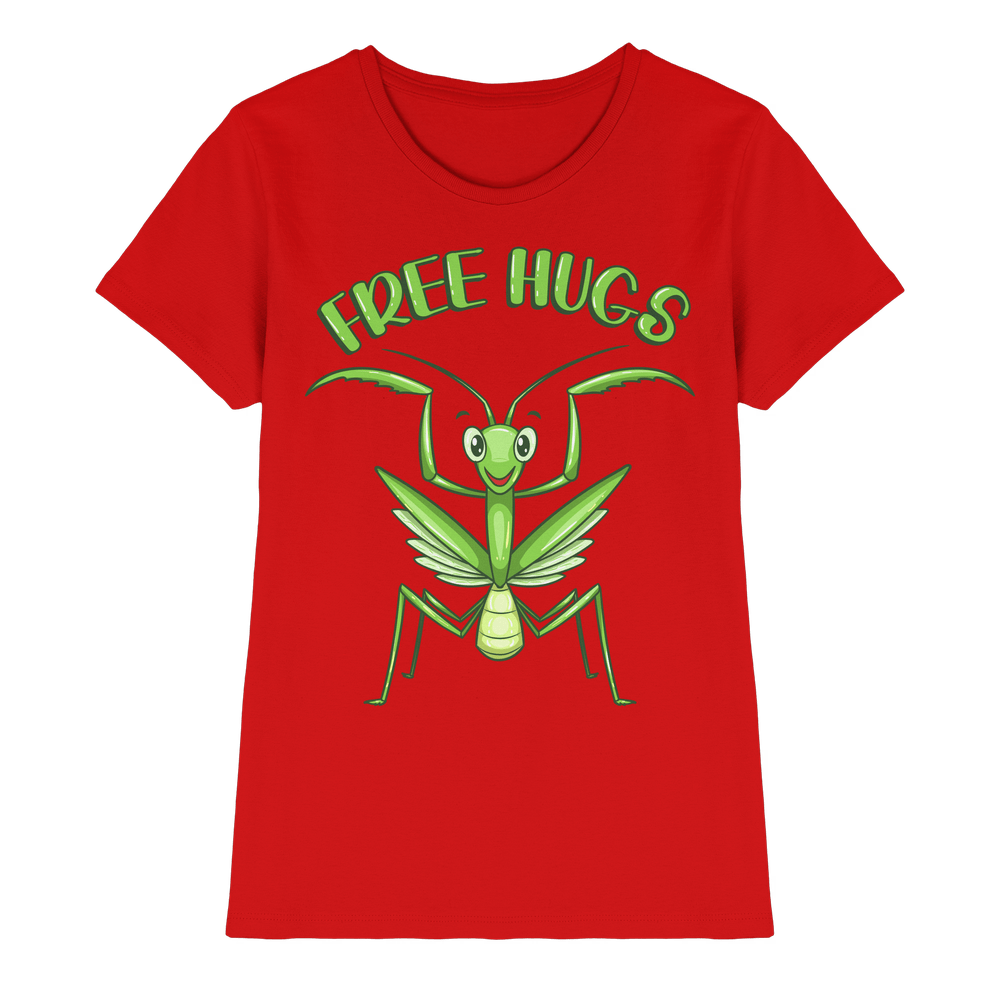 'Free Hugs' - Gottesanbeterin - Ladies Premium Shirt – Bild 6
