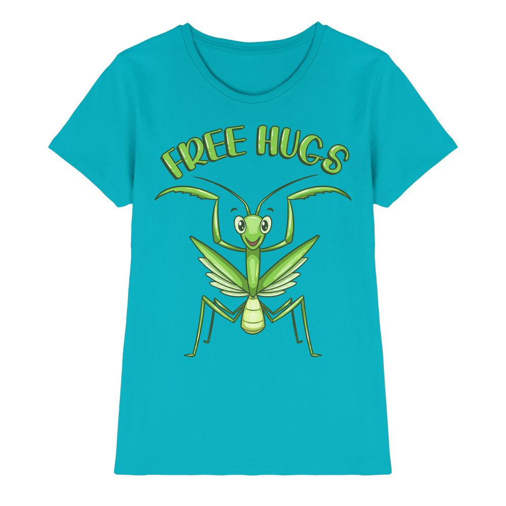'Free Hugs' - Gottesanbeterin - Ladies Premium Shirt – Bild 8
