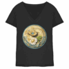 front-ladies-v-neck-shirt-black-251-e872-1000x.png Liliths Colorful Garden Logo 'Yogi' - Ladies V-Neck Shirt
