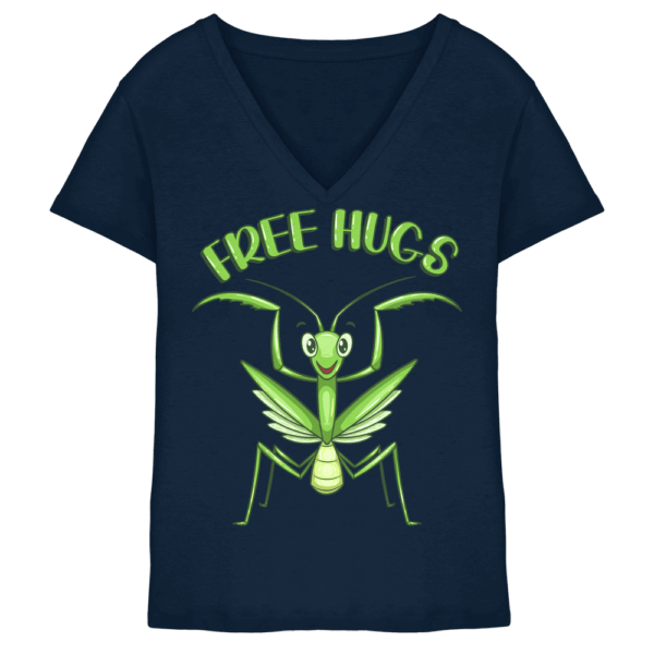 'Free Hugs' - Gottesanbeterin - Ladies V-Neck Shirt