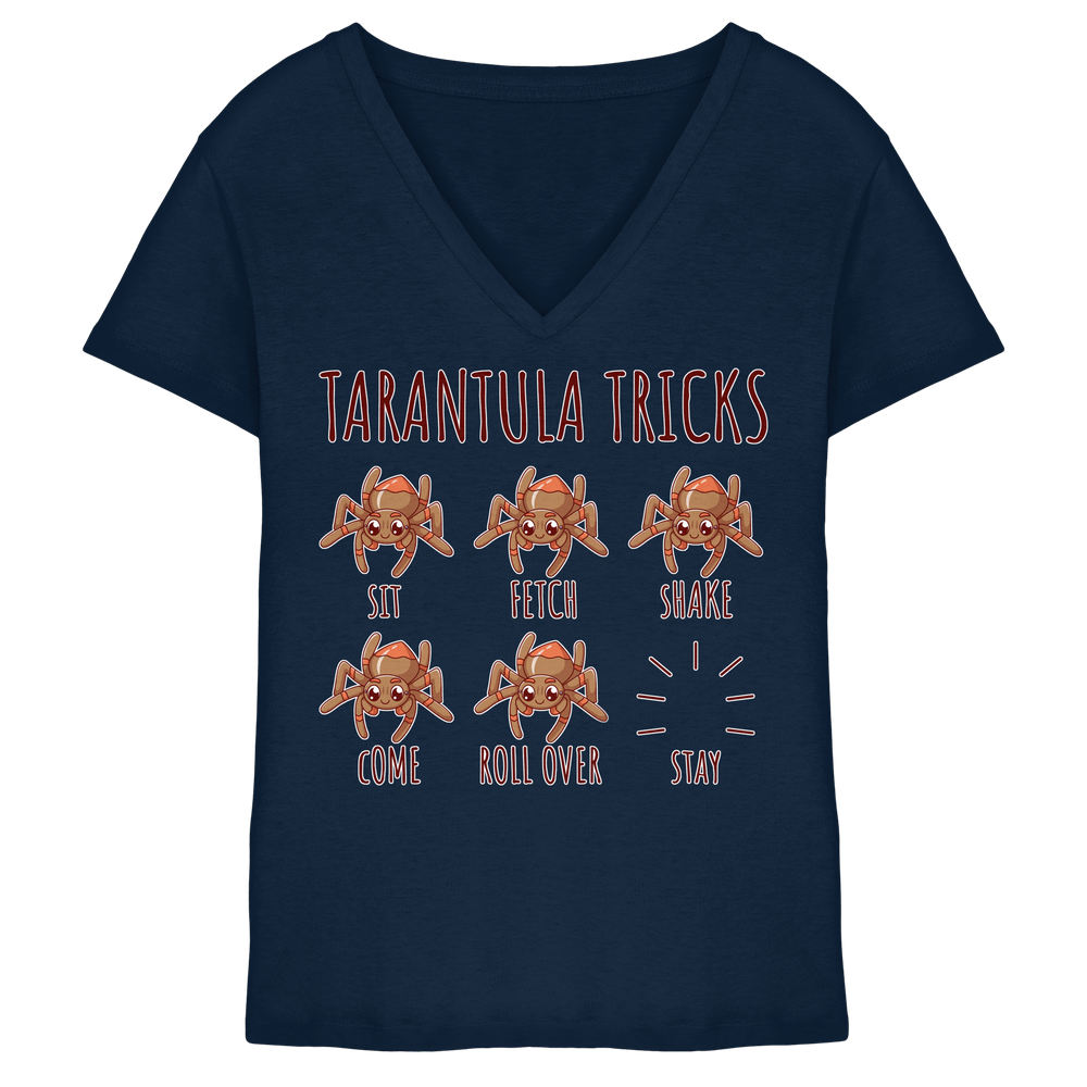 Tarantula Tricks - Sitz, Platz, bleib! - Ladies V-Neck Shirt – Bild 3