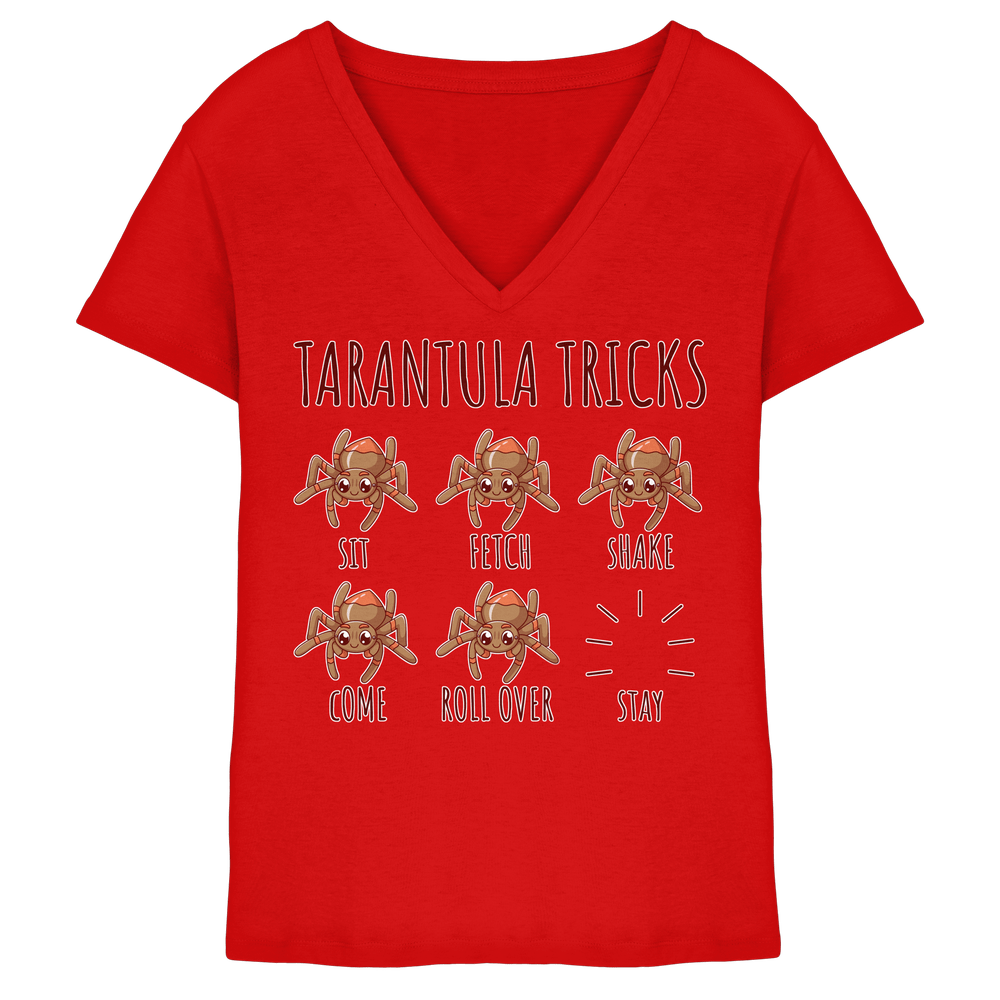 Tarantula Tricks - Sitz, Platz, bleib! - Ladies V-Neck Shirt – Bild 4