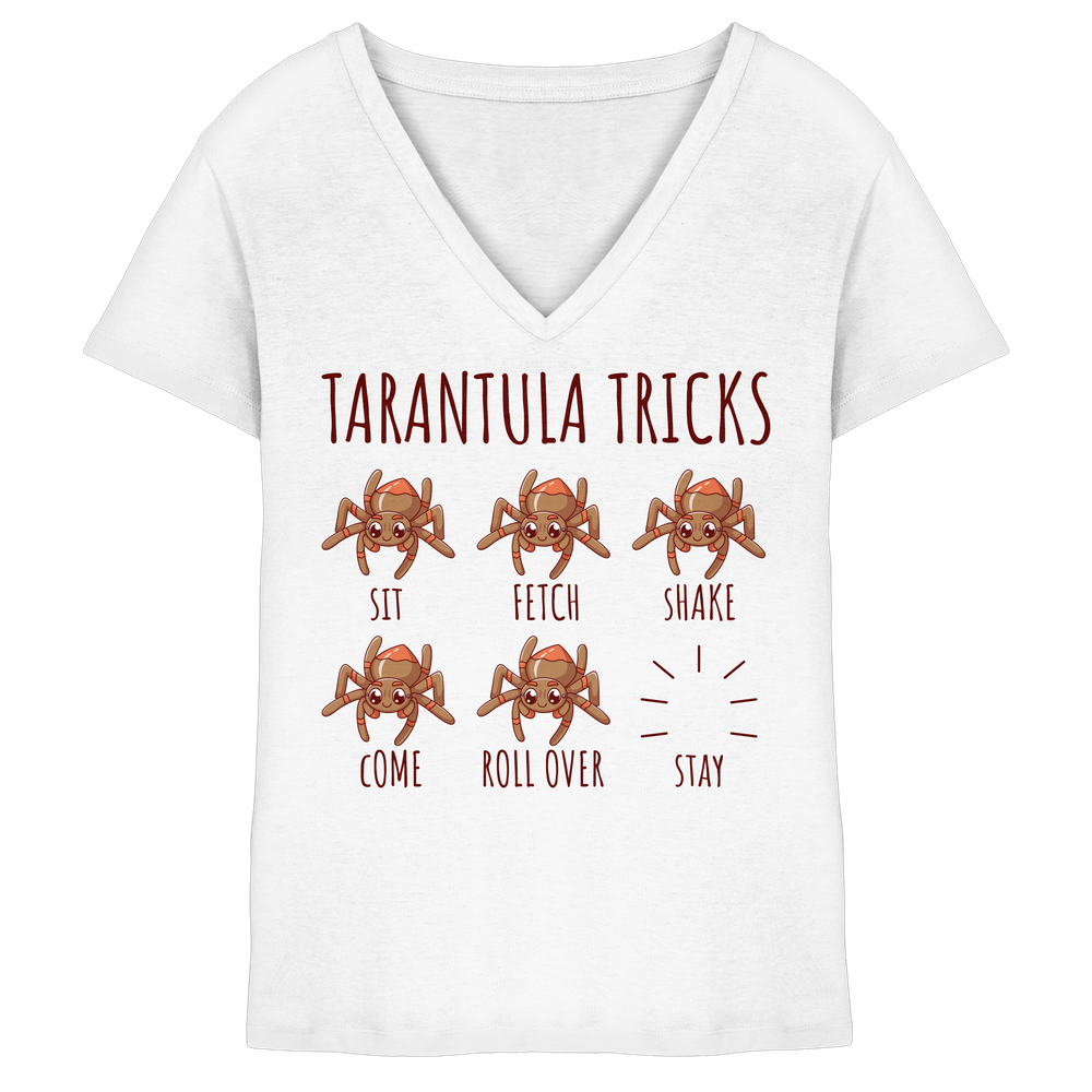 Tarantula Tricks - Sitz, Platz, bleib! - Ladies V-Neck Shirt – Bild 5