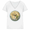 front-ladies-v-neck-shirt-white-251-e872-1000x.png Liliths Colorful Garden Logo 'Yogi' - Ladies V-Neck Shirt