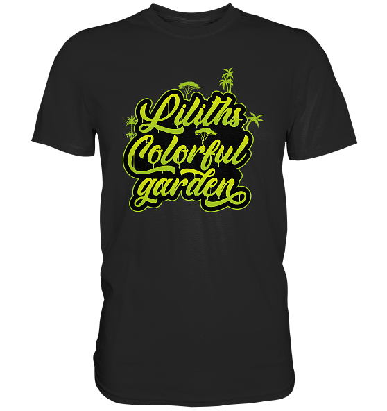 Liliths Colorful Garden Graffiti Logo – Premium Shirt