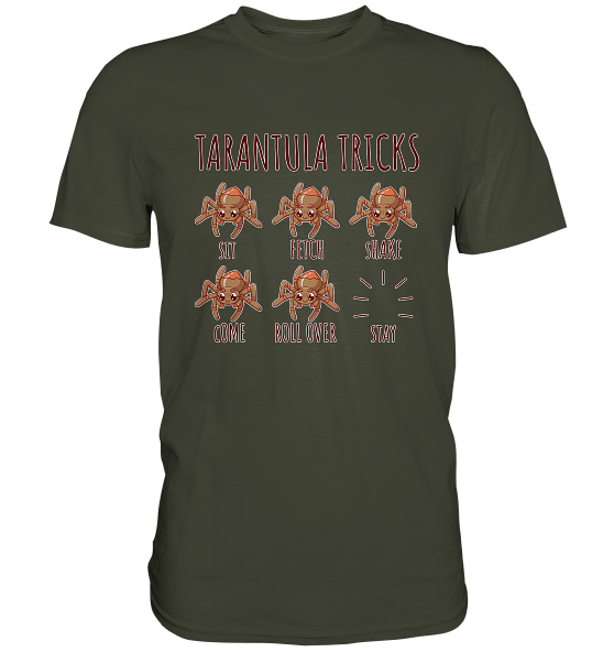 Tarantula Tricks - Sitz, Platz, bleib! - Premium Shirt – Bild 18