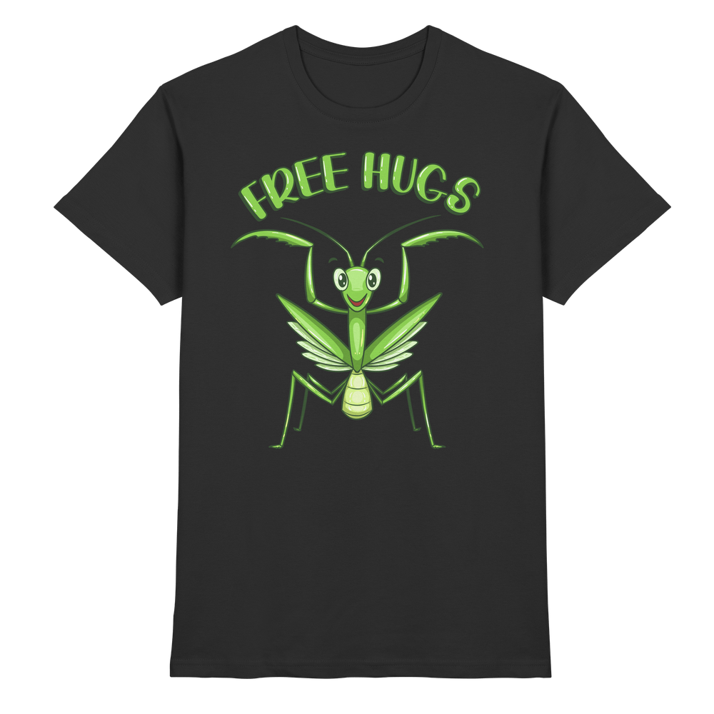 'Free Hugs' - Gottesanbeterin - Premium Shirt Unisex/Herren