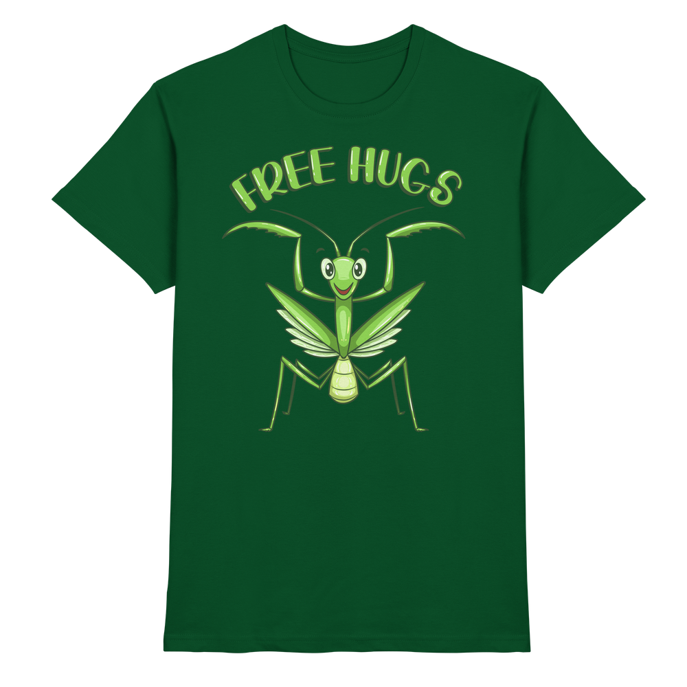 'Free Hugs' - Gottesanbeterin - Premium Shirt Unisex/Herren – Bild 2