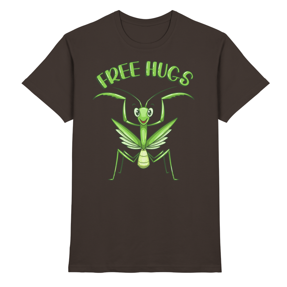 'Free Hugs' - Gottesanbeterin - Premium Shirt Unisex/Herren – Bild 3