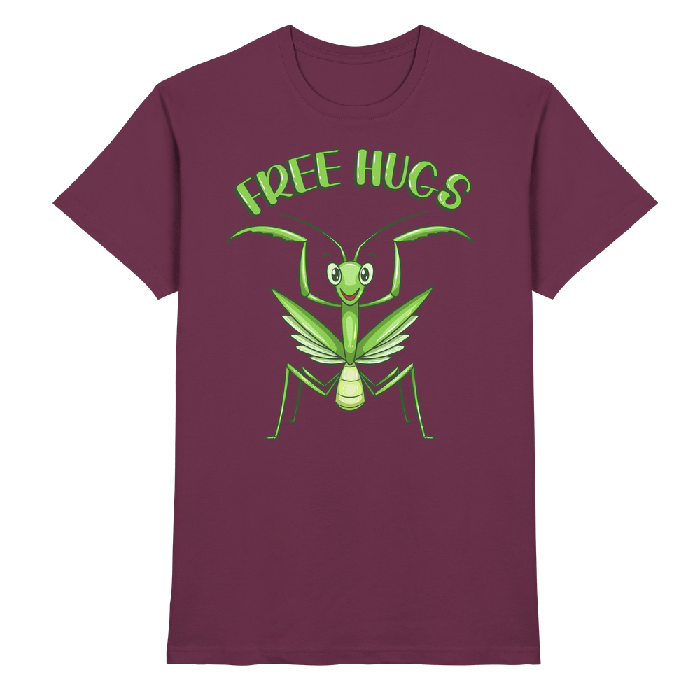 'Free Hugs' - Gottesanbeterin - Premium Shirt Unisex/Herren – Bild 4