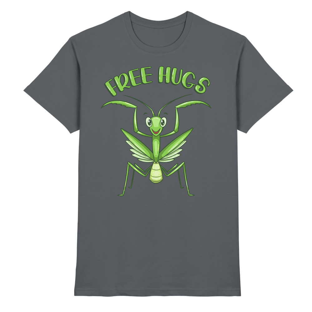 'Free Hugs' - Gottesanbeterin - Premium Shirt Unisex/Herren – Bild 5