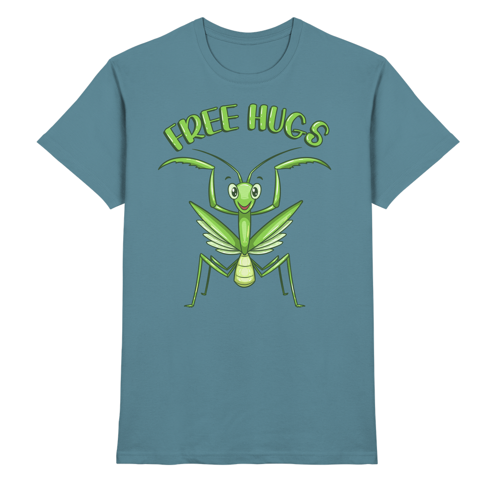 'Free Hugs' - Gottesanbeterin - Premium Shirt Unisex/Herren – Bild 10