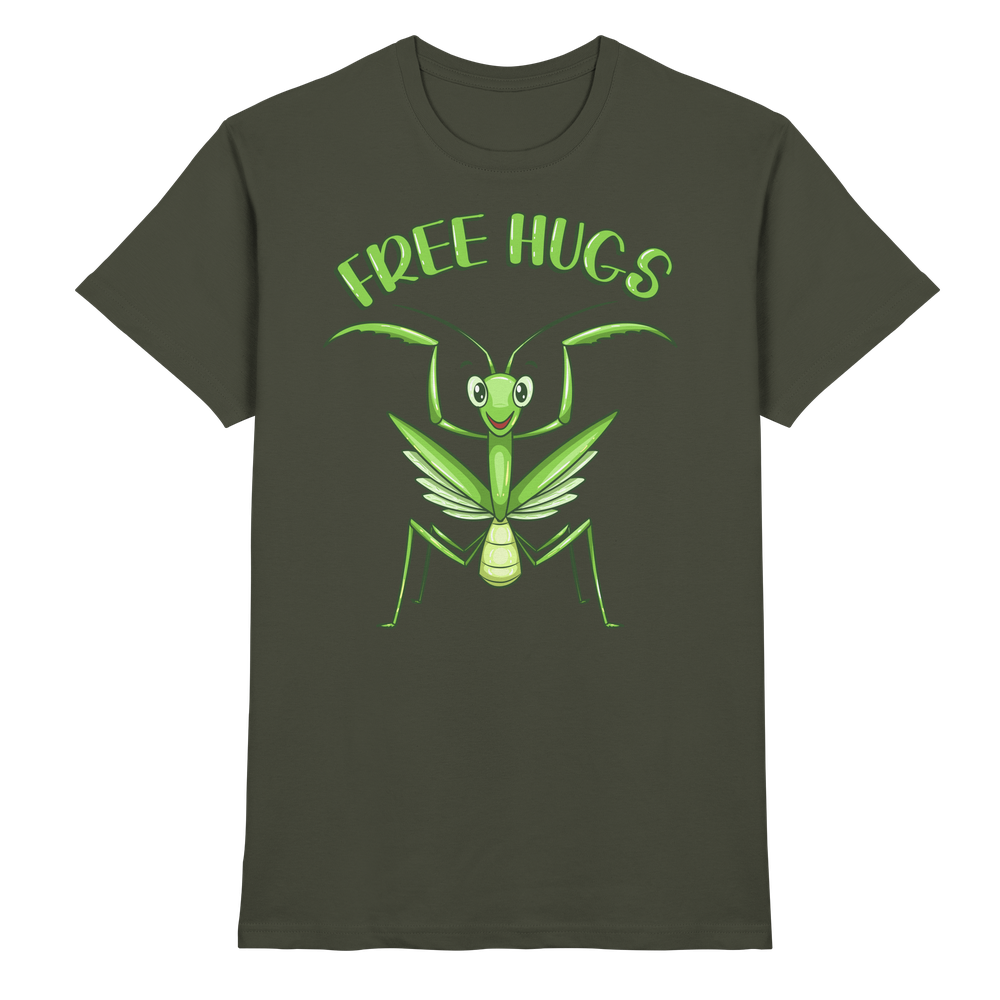 'Free Hugs' - Gottesanbeterin - Premium Shirt Unisex/Herren – Bild 11