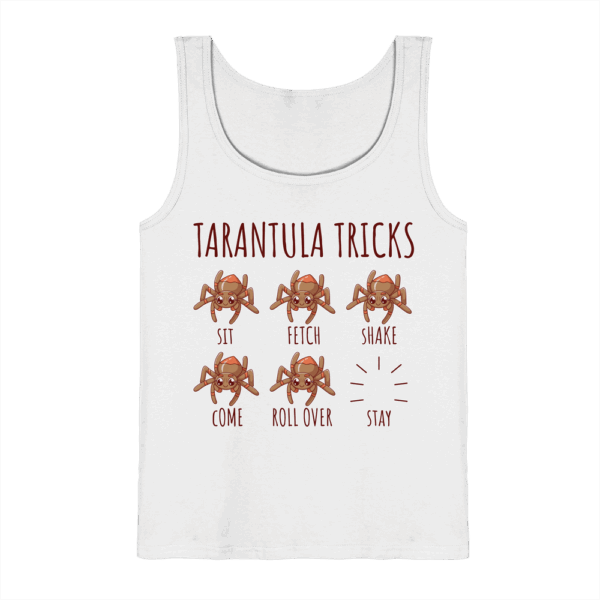 front-tank-top-white-262-cea1-1000x.png Tarantula Tricks - Sitz, Platz, bleib! - Tank-Top