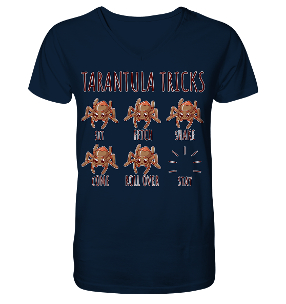 Tarantula Tricks - Sitz, Platz, bleib! - V-Neck Shirt – Bild 3