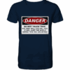 front-v-neck-shirt-0e2035-558x-3.png Warnschild: Danger! Do not touch this! - V-Neck Shirt