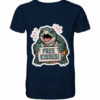 Schnappschildkröte 'Free Kisses!' - V-Neck Shirt Unisex/Herren