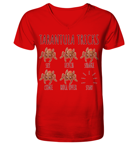 Tarantula Tricks - Sitz, Platz, bleib! - V-Neck Shirt – Bild 4