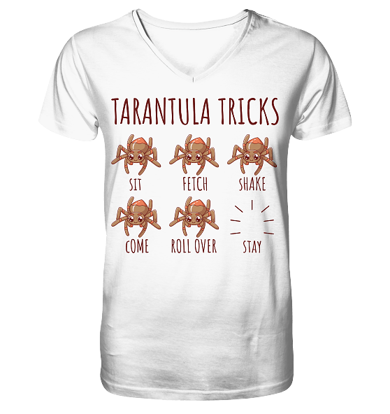 Tarantula Tricks - Sitz, Platz, bleib! - V-Neck Shirt – Bild 5