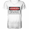 front-v-neck-shirt-f8f8f8-558x-3.png Warnschild: Danger! Do not touch this! - V-Neck Shirt