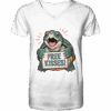 Schnappschildkröte 'Free Kisses!' - V-Neck Shirt Unisex/Herren