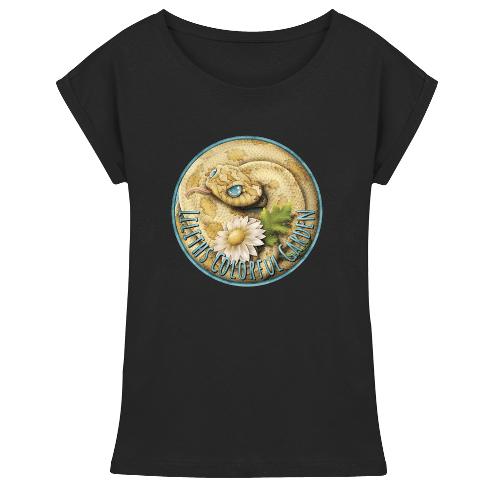 Liliths Colorful Garden Logo ‚Yogi‘ – Womens Extended Shoulder T-Shirt