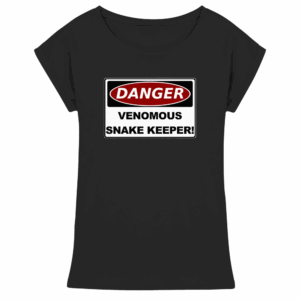 Warnschild: Danger! Venomous Snake Keeper! - Womens Extended Shoulder T-Shirt