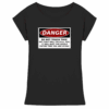 front-womens-extended-shoulder-t-shirt-black-199-a99f-1000x.png Warnschild: Danger! Do not touch this! - Womens Extended Shoulder T-Shirt
