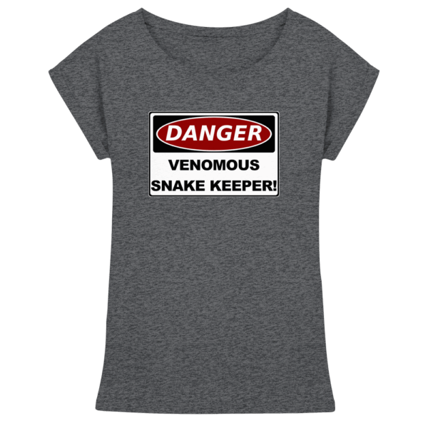 Warnschild: Danger! Venomous Snake Keeper! - Womens Extended Shoulder T-Shirt
