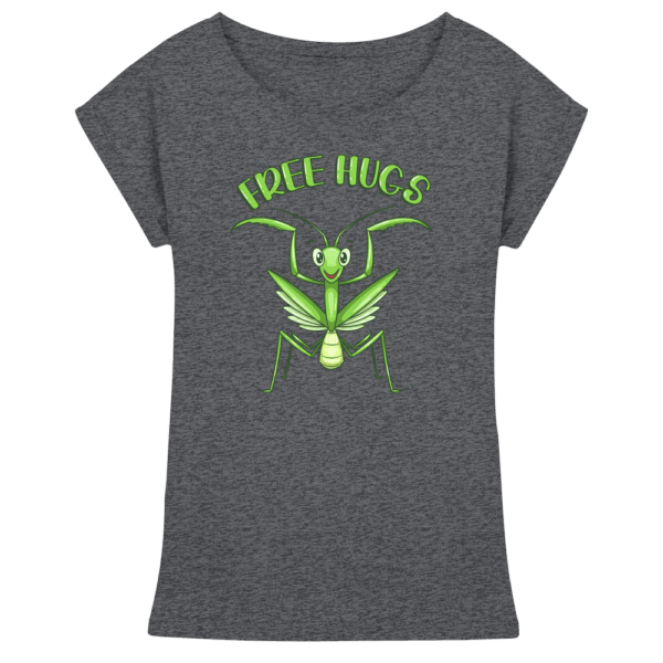 'Free Hugs' - Gottesanbeterin - Womens Extended Shoulder T-Shirt