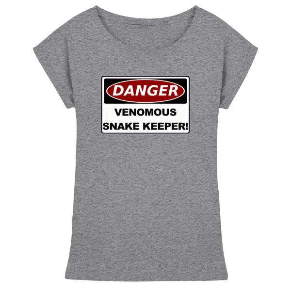 Warnschild: Danger! Venomous Snake Keeper! - Womens Extended Shoulder T-Shirt