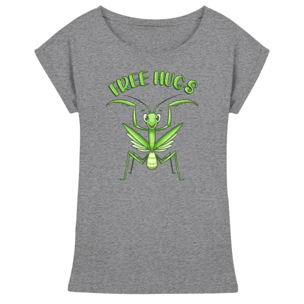 'Free Hugs' - Gottesanbeterin - Womens Extended Shoulder T-Shirt