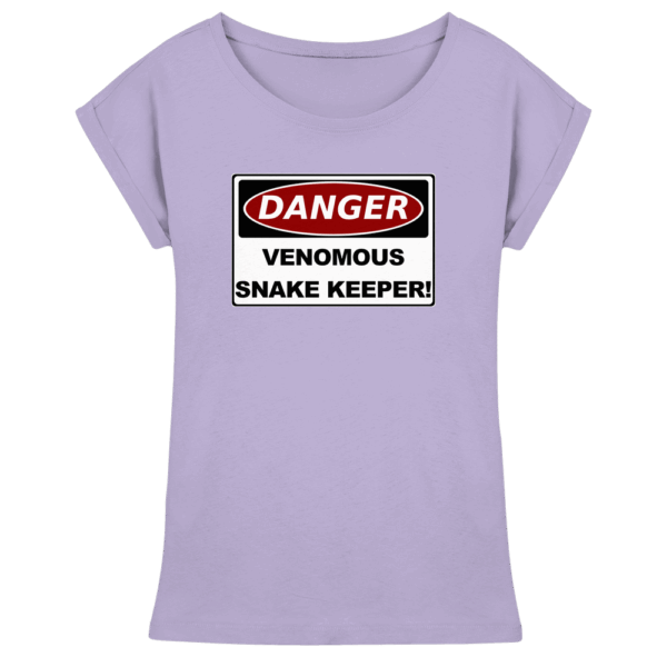 Warnschild: Danger! Venomous Snake Keeper! - Womens Extended Shoulder T-Shirt