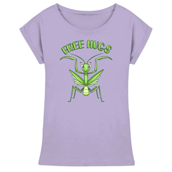 'Free Hugs' - Gottesanbeterin - Womens Extended Shoulder T-Shirt
