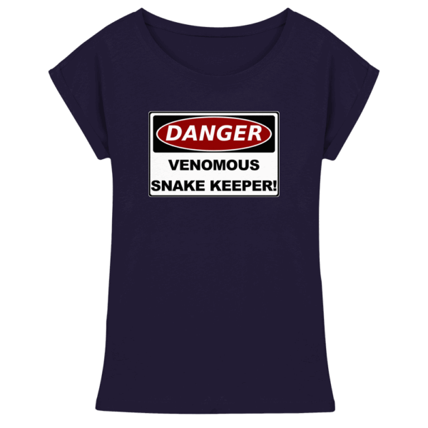 Warnschild: Danger! Venomous Snake Keeper! - Womens Extended Shoulder T-Shirt
